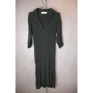 Free People Beach Ribbed‎ Knit Maxi Dress Long Sleeve Casual Comfy Gray S